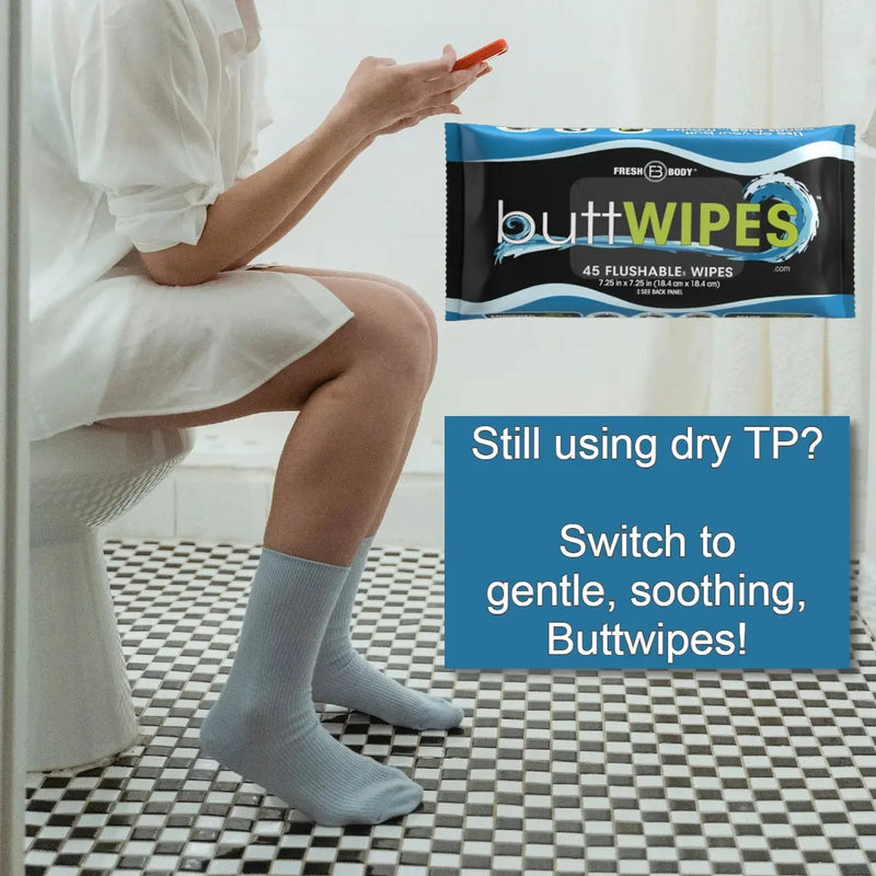 Buttwipes 45ct Flow Pack (select quantity) Fresh Body