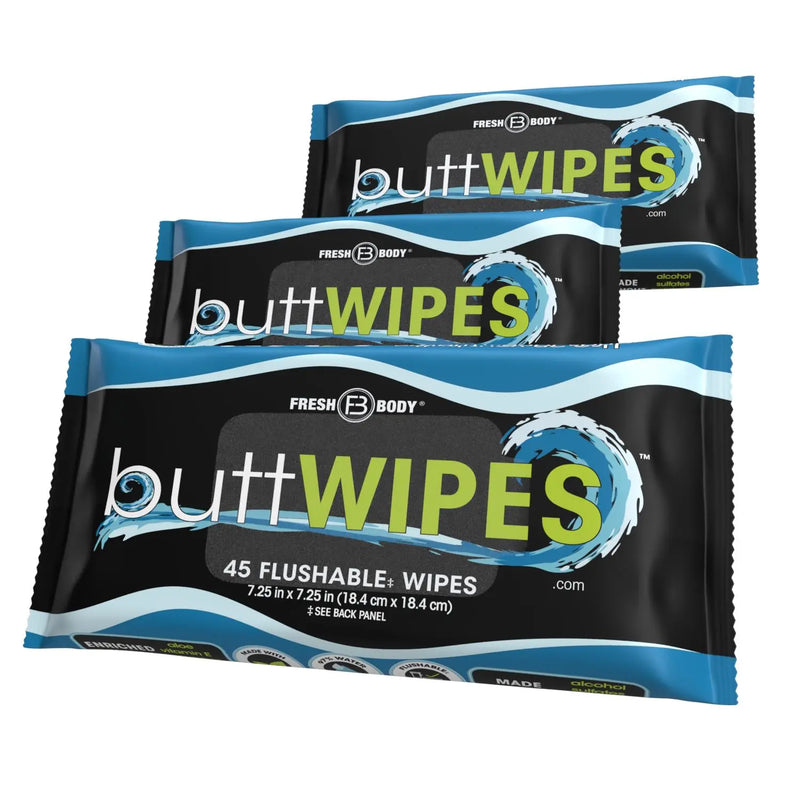 Buttwipes 45ct Flow Pack (select quantity) Fresh Body 3-Packs