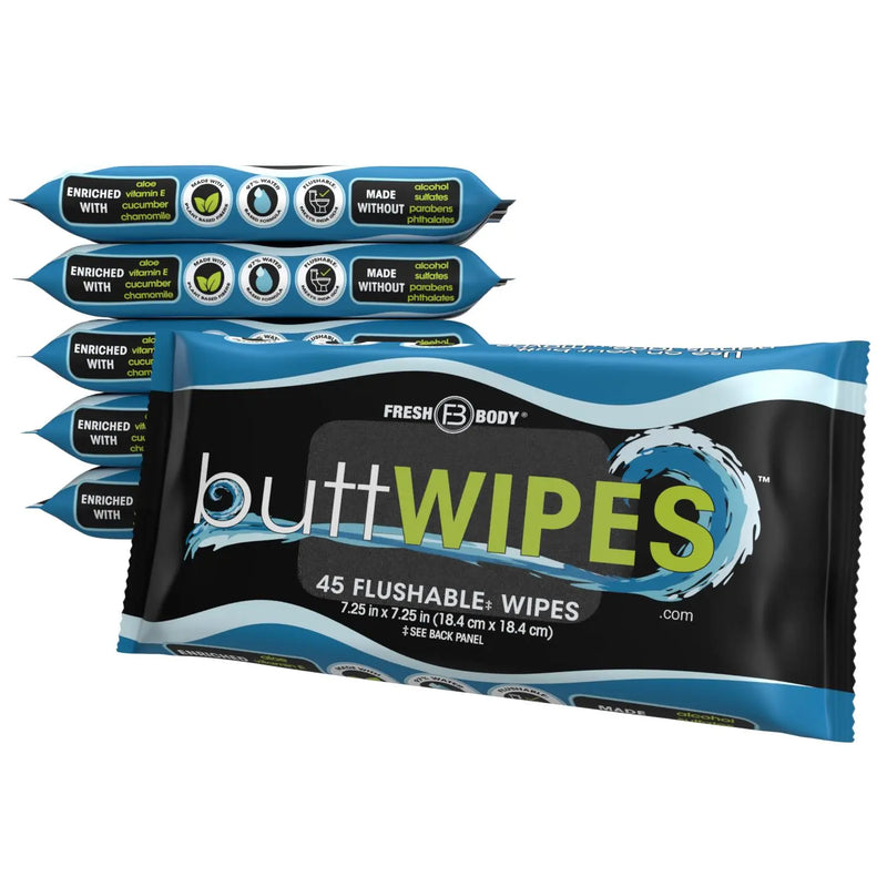 Buttwipes 45ct Flow Pack (select quantity) Fresh Body 6-Packs