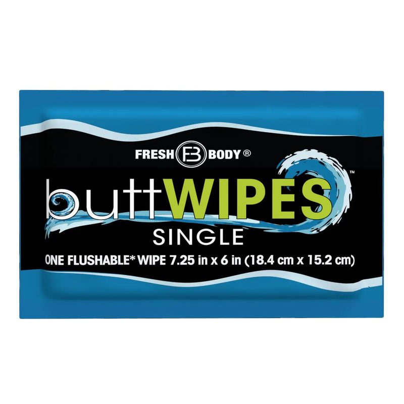 Buttwipes Singles - Individually Wrapped Flushable Wipes (select quantity) Fresh Body