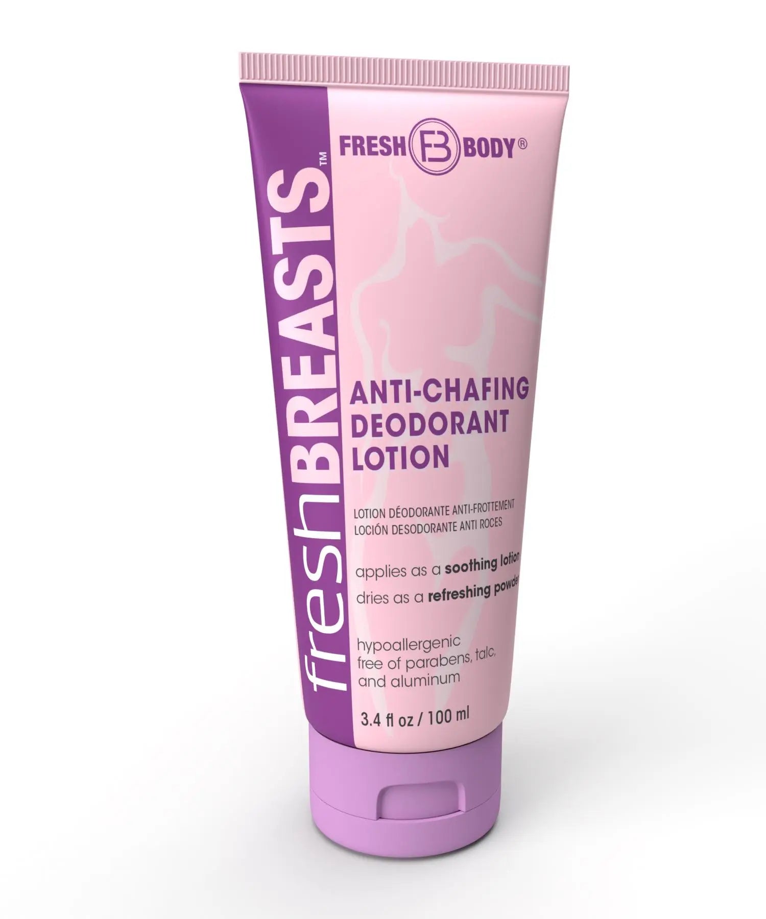 Fresh Breasts Anti-chafing Deodorant Lotion for Women 3.4 oz