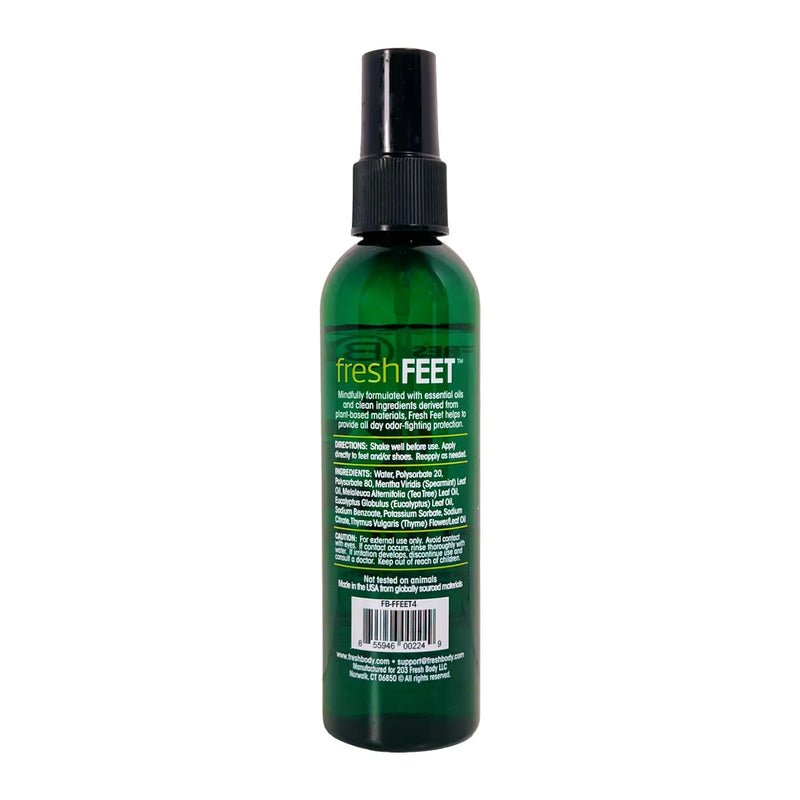 Fresh Feet Foot Spray with Eucalyptus, Spearmint & Tea Tree Oil - 4 oz Spray Bottle Fresh Body