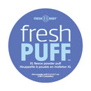 Fresh Puff, XL Powder Puff for Body Powder Applicator, (5" x 3") with Storage Box - Powder Sold Separately