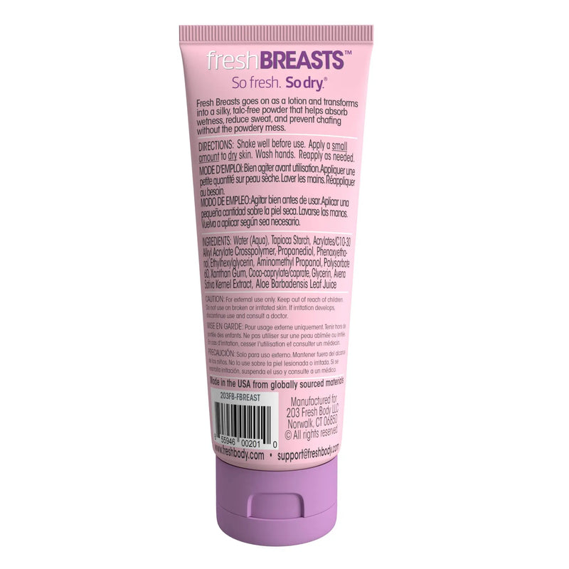Bundle: Fresh Breasts 3.4oz, 15 On-the-Go Packs, and CAD Body Wipes 12ct Fresh Body