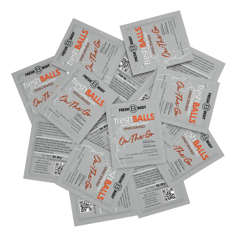Fresh Balls "On-The-Go" Lotion Packets for Men (Unscented) Fresh Body