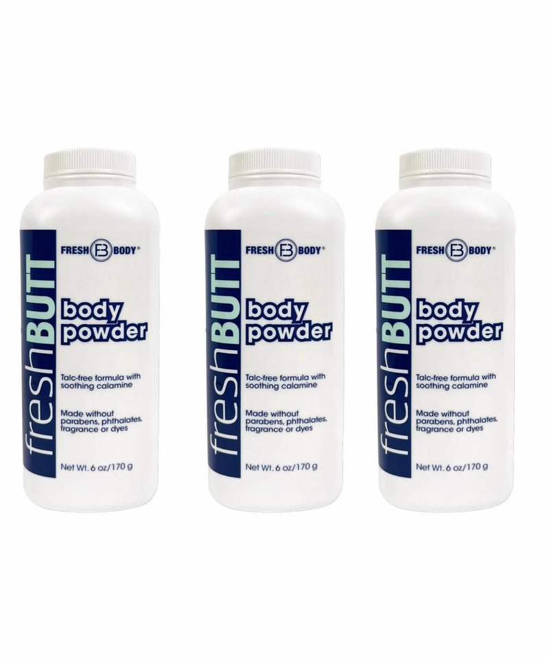 Fresh Butt Body Powder 6 oz Fresh Body FB® 3-pack