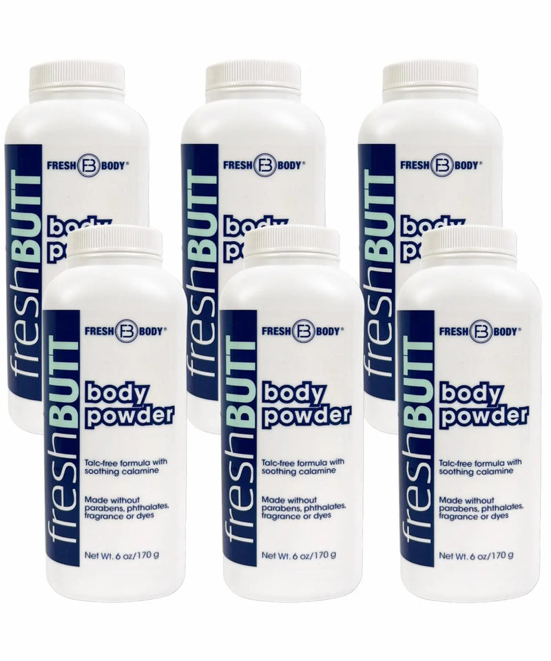 Fresh Butt Body Powder 6 oz Fresh Body FB® 6-pack