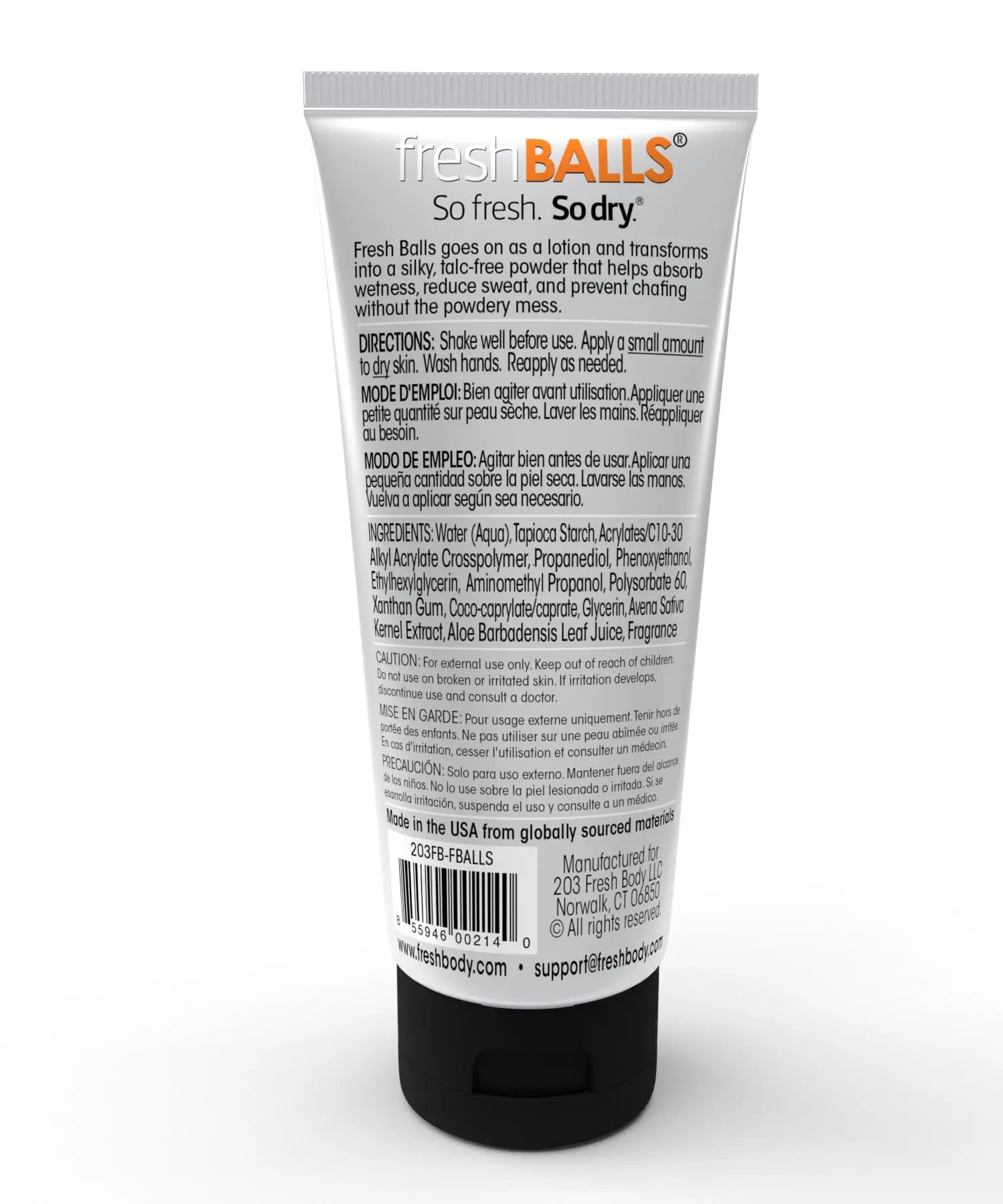 Fresh Butt Powder 6oz & Fresh Balls Lotion 3.4oz [2 pc Bundle] Fresh Body