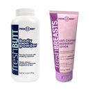 Fresh Butt Powder 6oz & Fresh Breasts Lotion 3.4oz [2 pc Bundle] Fresh Body