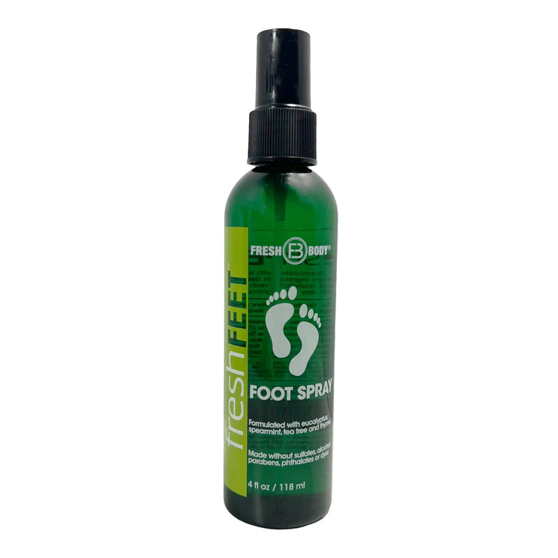 Fresh Feet Foot Spray with Eucalyptus, Spearmint & Tea Tree Oil - 4 oz Spray Bottle Fresh Body 1-pack