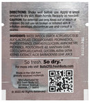 fresh balls on the go packet back of package showing ingredients.  Ingredients available in menu option.