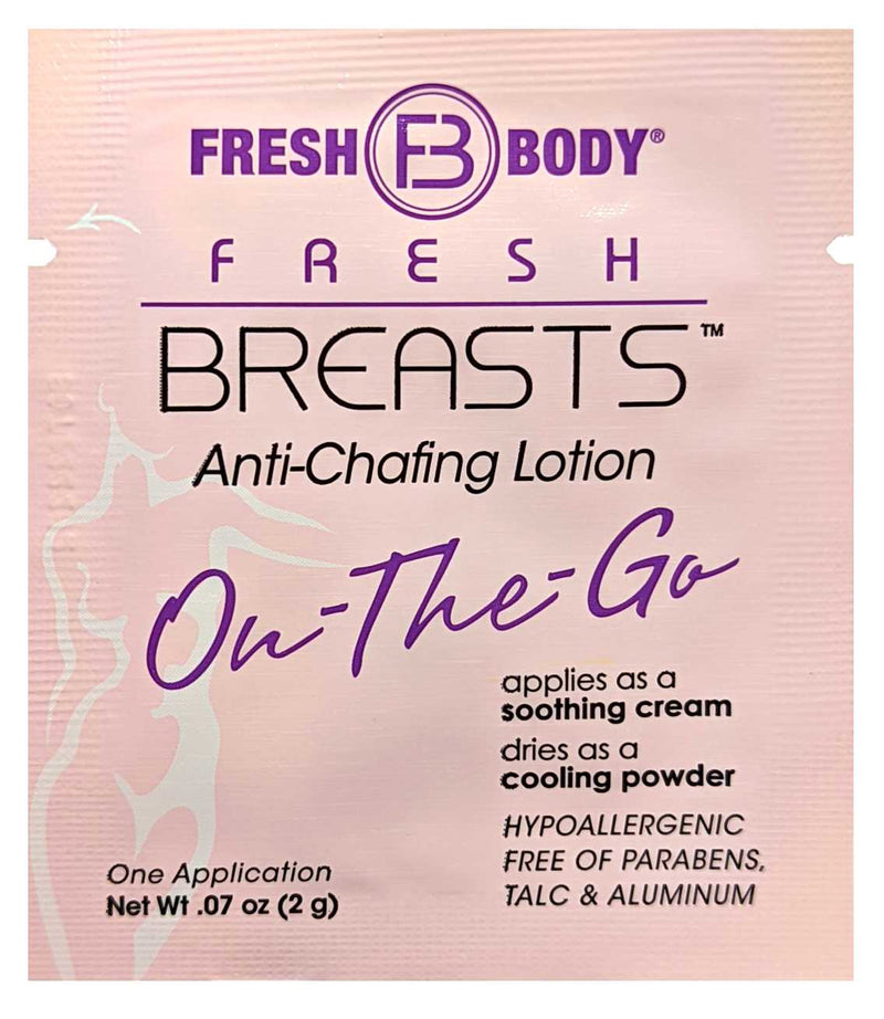 Fresh Breasts On-The-Go Lotion Packets for Women (15 count) Fresh Body